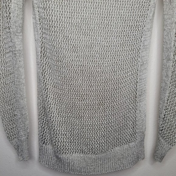 Banana Republic Heritage Silver Open Knit Sweater Size S - Picture 3 of 7